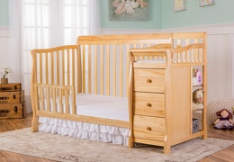 Natural Brody Toddler Bed with Changer
