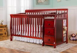 Cherry Brody 5 in 1 Convertible Crib with Changer