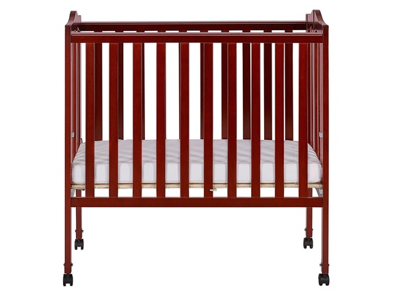 Cherry 2 in 1 Lightweight Folding Portable Crib Silo Front