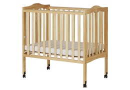 Natural 2 in 1 Lightweight Folding Portable Crib Silo Side