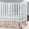White 2 in 1 Folding Portable Crib RS