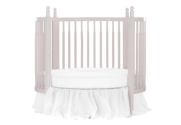 Blush Pink Sophia Posh Circular Crib Open
