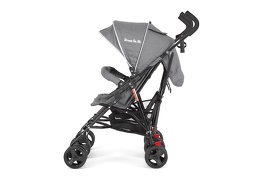 Dark and Light Grey - Volgo Twin Umbrella Stroller 05