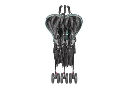 Mint and Dark Grey - Volgo Twin Umbrella Stroller 07