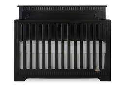 Black - Morgan 5 in 1 Convertible Crib Silo Front
