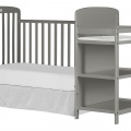 678-SGY 3 in 1 Full Size Crib & Changing Table Combo Day Bed Silo