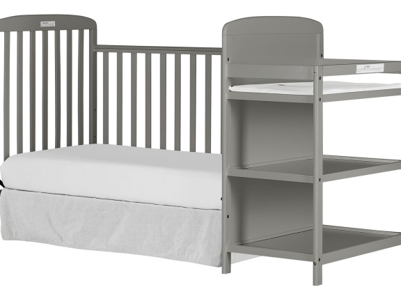 678-SGY 3 in 1 Full Size Crib & Changing Table Combo Day Bed Silo