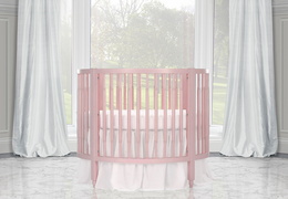 Blush Pink Sophia Posh Circular Crib RS5