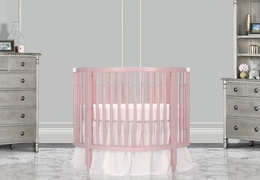 Blush Pink Sophia Posh Circular Crib RS6