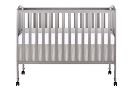 Steel Grey Folding Full Size Convertible Crib Silo1