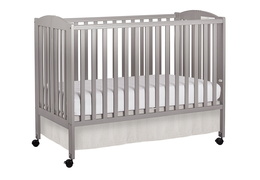 Steel Grey Folding Full Size Convertible Crib Silo4