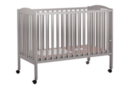 Steel Grey Folding Full Size Convertible Crib Silo6
