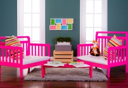 Fuchsia Pink Emma Toddler Bed Room Shot