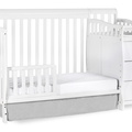 White Brody 5 in 1 Toddler Bed with Changer Silo