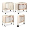 French White 3 in 1 Folding Portable Crib Collage