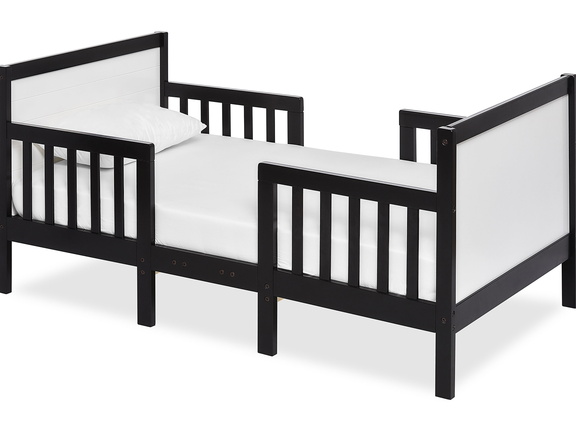 Black/White Hudson 3 in 1 Convertible Toddler Bed Silo 01 a