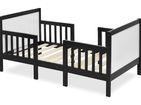 Black/White Hudson 3 in 1 Convertible Toddler Bed Silo 02
