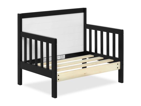 Black/White Hudson 3 in 1 Convertible Toddler Bed Silo 08