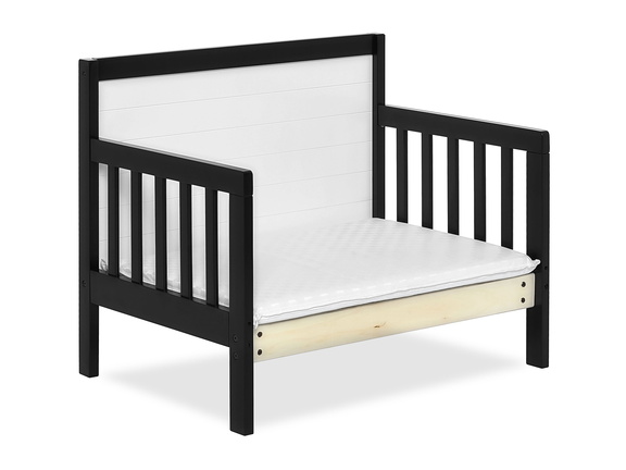 Black/White Hudson 3 in 1 Convertible Toddler Bed Silo 09