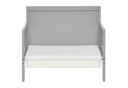 Cool Grey Hudson 3 in 1 Convertible Toddler Bed Silo 08