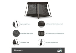 Black Travel Light Play Yard Features