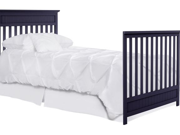 636-NVY Harbor Full Size Bed with Footboard Silo