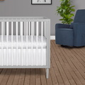 632-PGW Lucas Mini Modern Crib With Rounded Spindles Room Shot 04