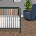 632-OLV Lucas Mini Modern Crib With Rounded Spindles Room Shot 04
