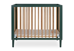 632-OLV Lucas Mini Modern Crib With Rounded Spindles Silo 01