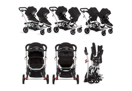 479-BLACK Track Tandem Stroller – Face to Face Edition Collage 02