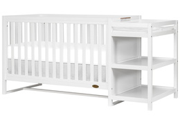661-WHT Milo 5-in-1 Convertible Crib and Changing Table Silo 02