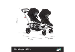 479-BLACK Track Tandem Stroller – Face to Face Edition Dimension