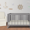 661-SGY Milo 5-in-1 Convertible Crib and Changing Table Room Shot 02