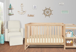 661-VOAK Milo 5-in-1 Convertible Crib and Changing Table Room Shot 02
