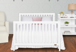 661-WHT Milo Full Size Bed and Changing Table Room Shot 01A