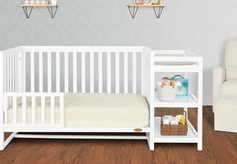 661-WHT Milo Toddler Bed and Changing Table Room Shot 01