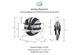 441-BLK Karley Bassinet Dimension