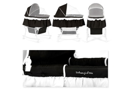 442-BLK Lacy Portable 2 in 1 Bassinet and Cradle Collage 01