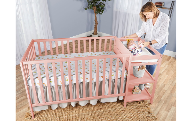 679-DPINK Synergy 5-in-1 Convertible Crib and Changer Room Shot 02.jpg