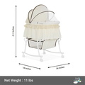 442-C Lacy Portable 2 in 1 Bassinet and Cradle Dimensions