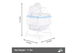 442-B Lacy Portable 2 in 1 Bassinet and Cradle Dimensions