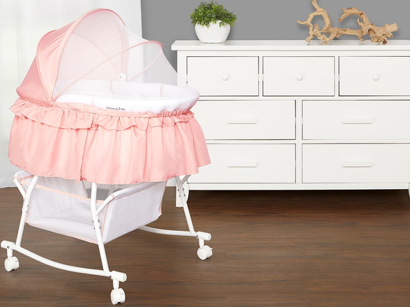 442-RQ Lacy Portable 2 in 1 Bassinet and Cradle Room Shot 01