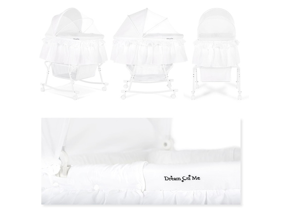 442-W Lacy Portable 2 in 1 Bassinet and Cradle Collage 01