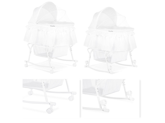 442-W Lacy Portable 2 in 1 Bassinet and Cradle Collage 02
