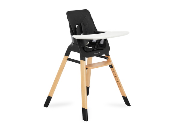 252-BLK Nibble  2-in-1 wooden Highchair Silo