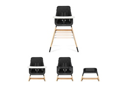 252-BLK Nibble 2-in-1 wooden Highchair Collage 02