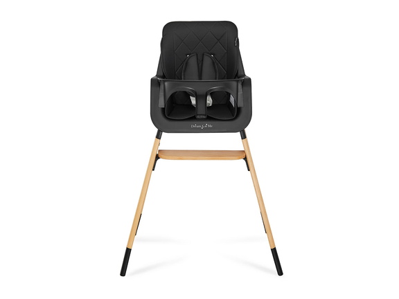252-BLK Nibble 2-in-1 wooden Highchair Silo 02