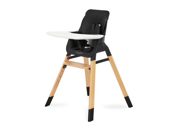 252-BLK Nibble 2-in-1 wooden Highchair Silo 06