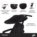364-BLACK Coast Rider Stroller Canopy Features