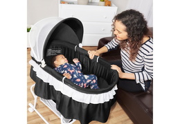 442-BLK Lacy Portable 2 in 1 Bassinet and Cradle Room Shot 05